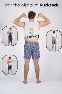 Surfish – Poncho wird zum Rucksack
